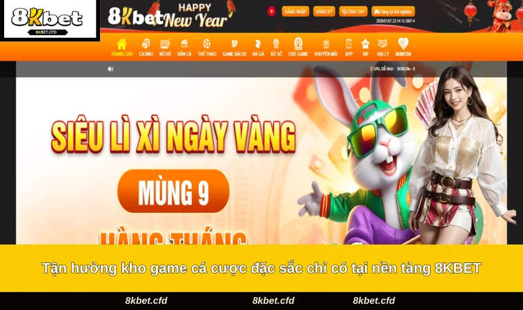 Tận hưởng kho game cá cược đặc sắc chỉ có tại nền tảng 8KBET
