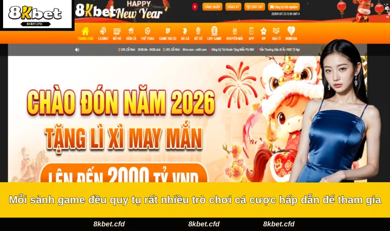 Mỗi sảnh game đều quy tụ rất nhiều trò chơi cá cược hấp dẫn để tham gia